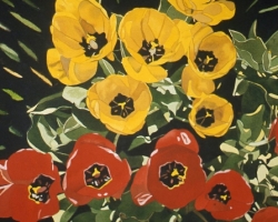 Red and Yellow Tulips 18x24