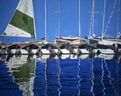 Boats with Reflections 25x40
